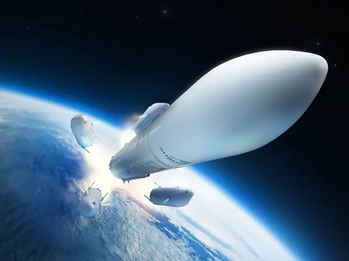 Ariane 64 Är En Ariane 6 Raket Med Fyra Startraketer