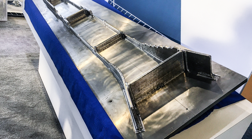 Additively manufactured (AM) titanium aerostructure component demonstrates latest in large scale AM capabilities