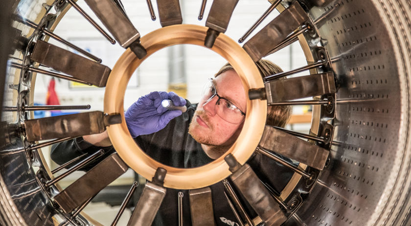 Rm12 Engine afterburner inspection